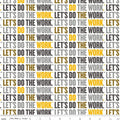 Caterpillar® 100 Years Slogan White Cotton Fabric