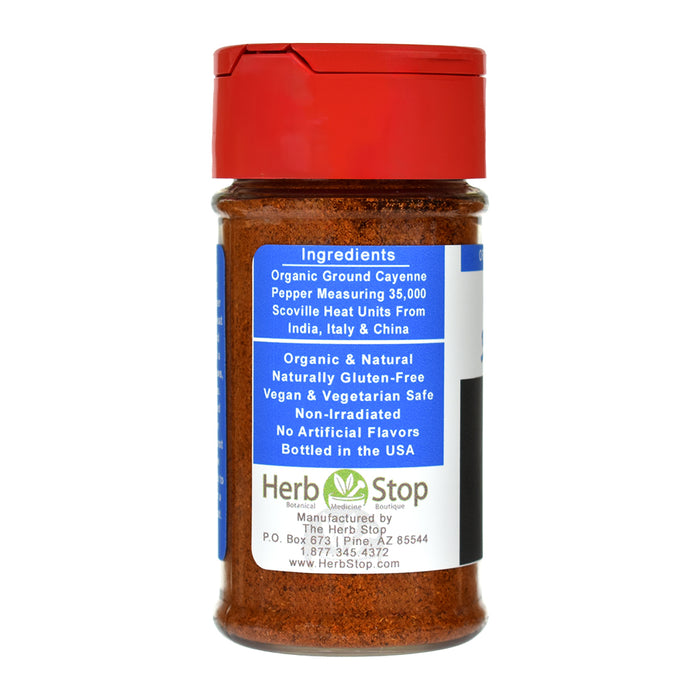 Organic Cayenne Pepper 35,000 HU - Left