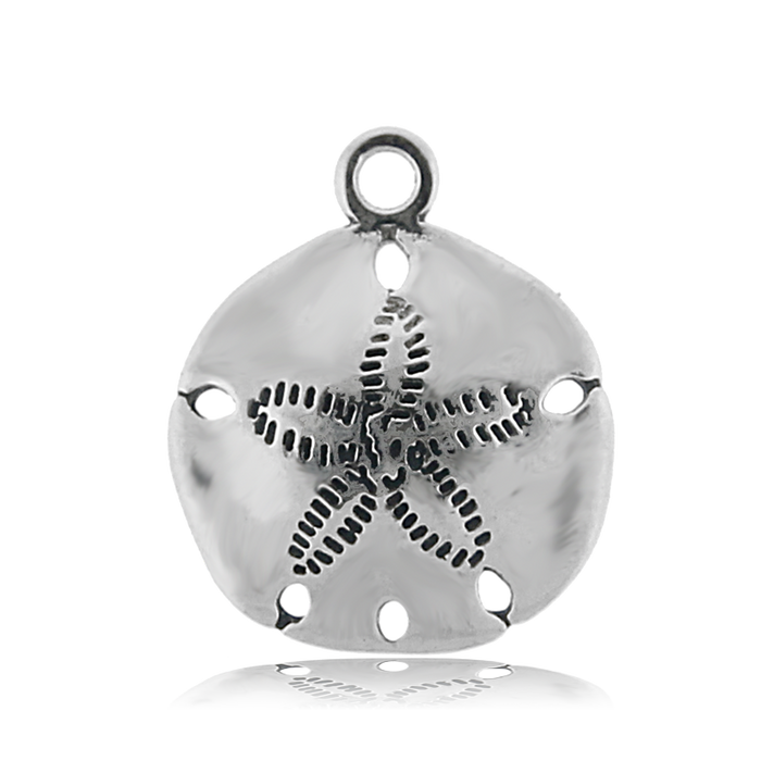 Celestine Stone Bracelet with Sand Dollar Sterling Silver Charm