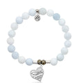 Celestine Stone Bracelet with Seas the Day Sterling Silver Charm