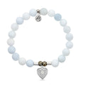Celestine Stone Bracelet with Self Love Sterling Silver Charm