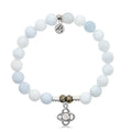 Celestine Stone Bracelet with Stronger Together Sterling Silver Charm