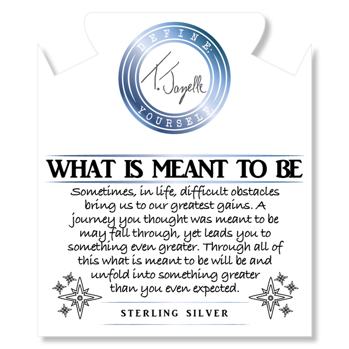 Celestine Stone Bracelet with What Is Meant To Be Sterling Silver Charm