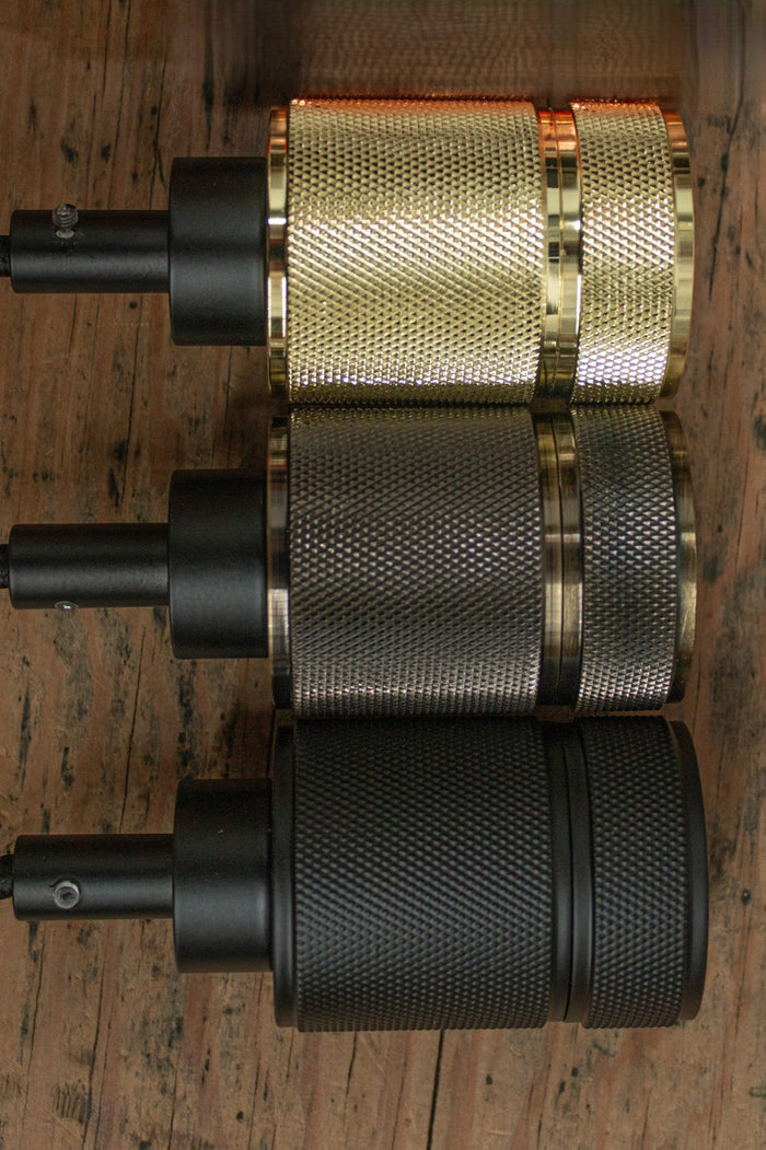 Three finished of Knurled lampholer pendant cords