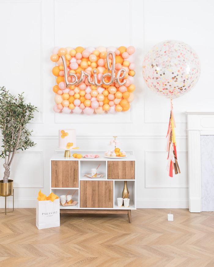 Citrus - BRIDE Balloon Backdrop Board - 30inx40in