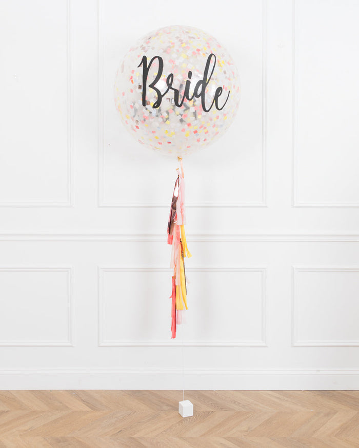 Citrus - BRIDE Confetti Giant Balloon with Tassel
