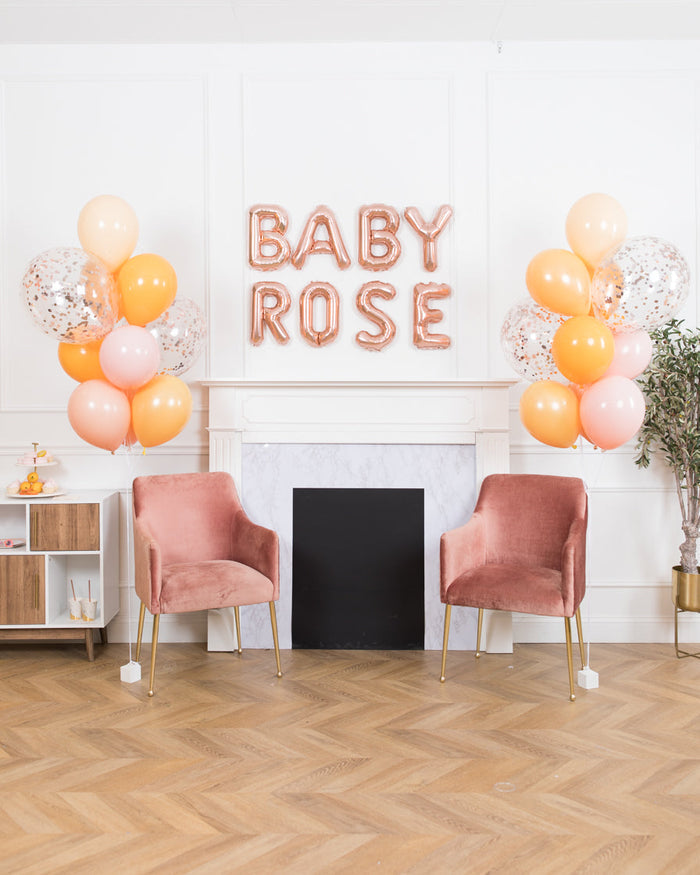 Citrus - Confetti and 11in Balloons - bouquet of 10