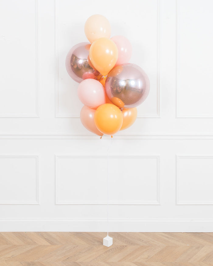 Citrus - Orbs and 11in Balloons - bouquet of 10
