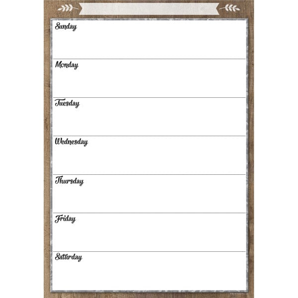 CLINGY CALENDAR/SCHEDULE POSTER