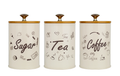 Coffee Tea & Sugar Canister Set