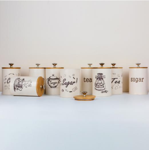 Coffee Tea & Sugar Canister Set