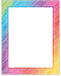 COMPUTER DESIGN PAPER: COLORFUL SCRIBBLE 8.5X11  50 SHEETS