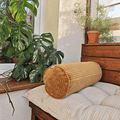 Corduroy Bolster Pillow – Roll Cushion for Floor Mattresses | Mustard