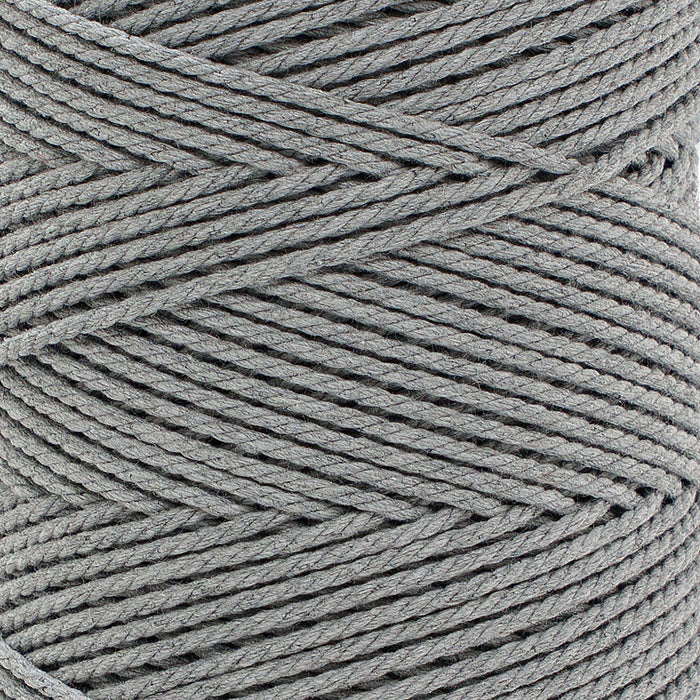 Cotton Rope Zero Waste 2 mm - 3 ply - Gray Marl Color