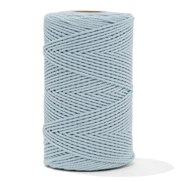 Cotton Rope Zero Waste 2 mm - 3 ply - Ice Blue Color