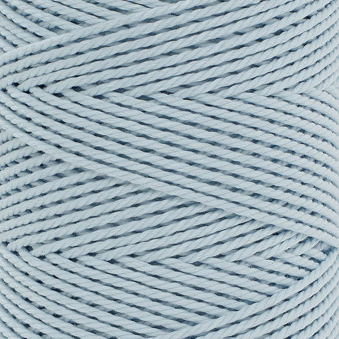 Cotton Rope Zero Waste 2 mm - 3 ply - Ice Blue Color