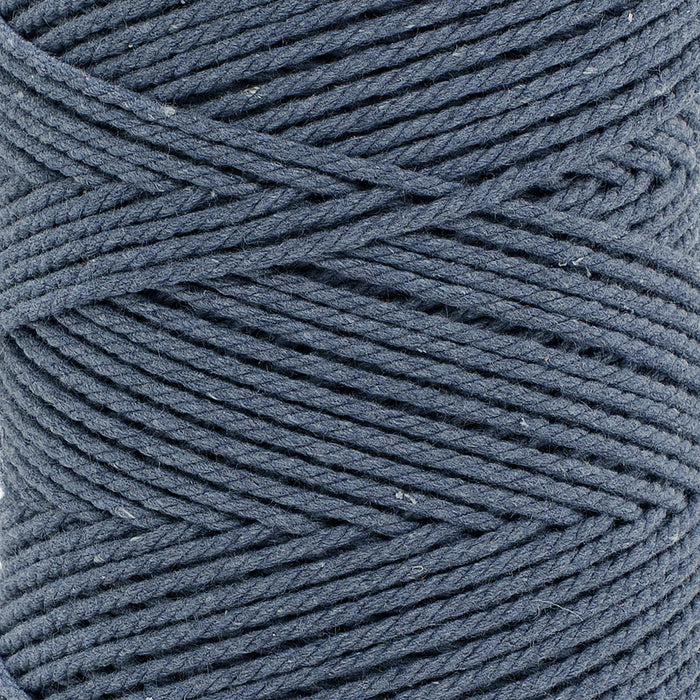 Cotton Rope Zero Waste 2 mm - 3 ply - Jeans Color