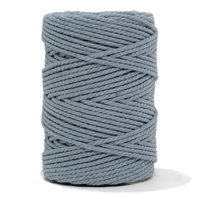 Cotton Rope Zero Waste 3 mm - 3 ply - Cloudy Blue Color