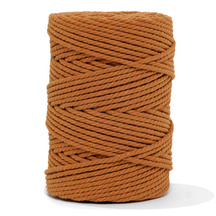 Cotton Rope Zero Waste 3 mm - 3 ply - Copper Color