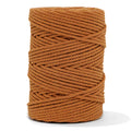 Cotton Rope Zero Waste 3 mm - 3 ply - Copper Color