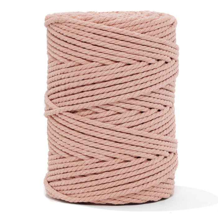 Cotton Rope Zero Waste 3 mm - 3 ply - Dusty Rose Color