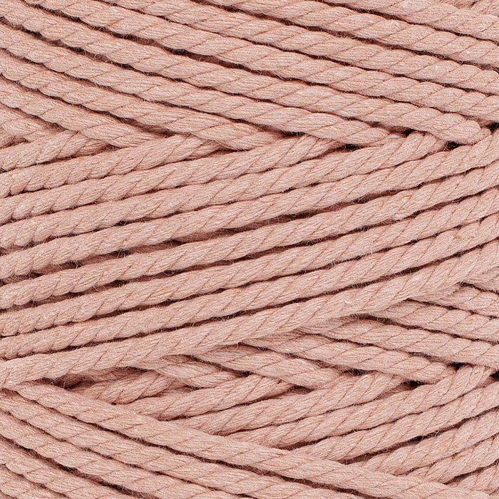 Cotton Rope Zero Waste 3 mm - 3 ply - Dusty Rose Color