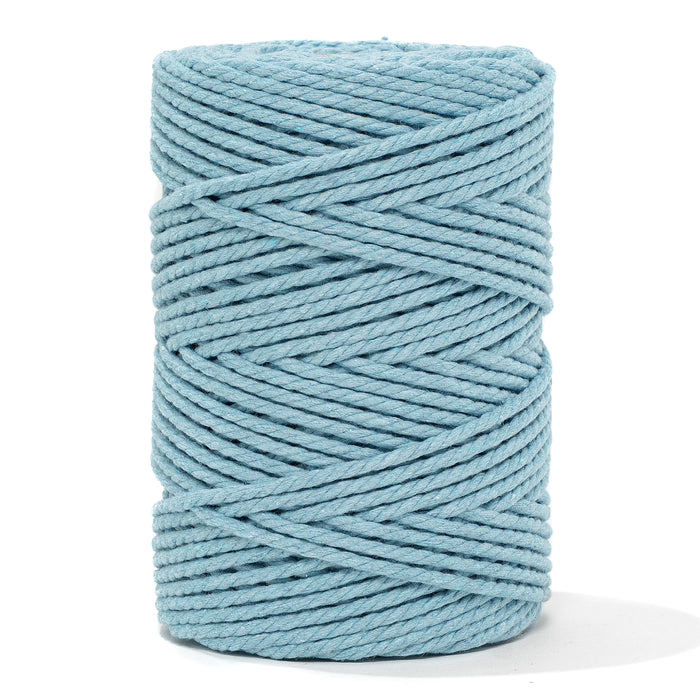 Cotton Rope Zero Waste 3 mm - 3 ply - Ocean Blue Color