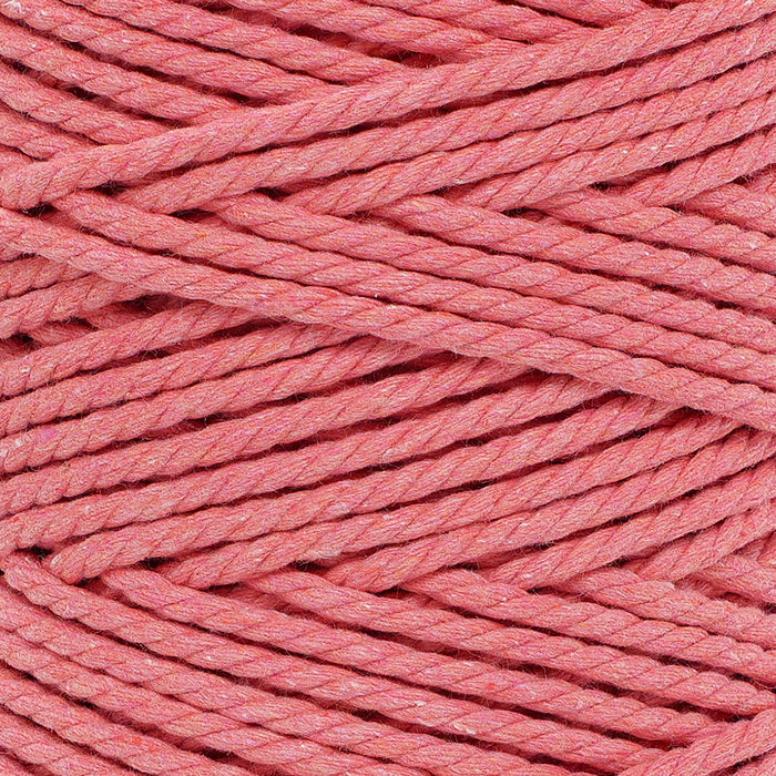 Cotton Rope Zero Waste 3 mm - 3 ply - Salmon Color