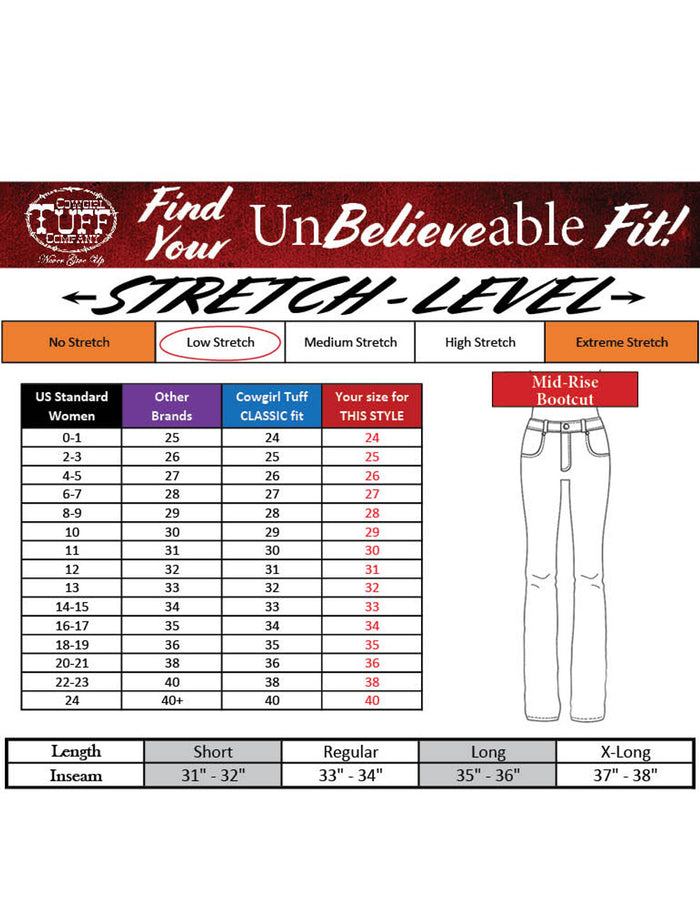 Cowgirl Tuff Woman's Jeans Light DFMI
