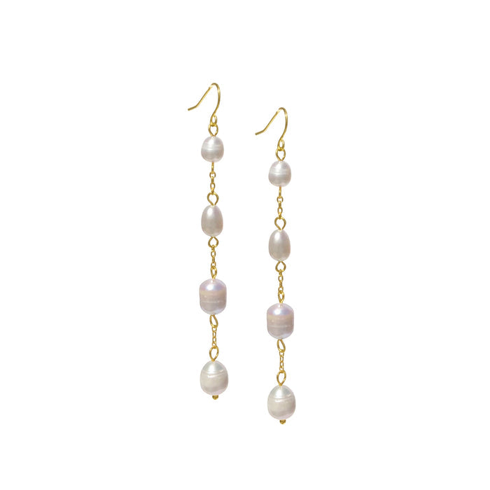 Cream Pearl 4 Drop Earrings