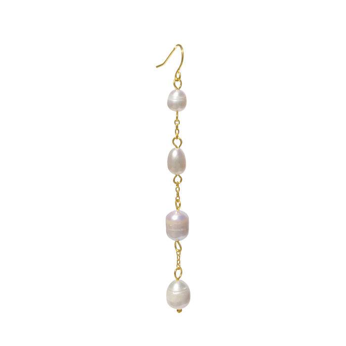 Cream Pearl 4 Drop Earrings