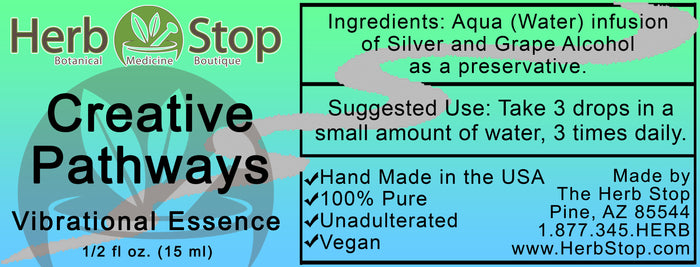 Creative Pathways Vibrational Essence Label