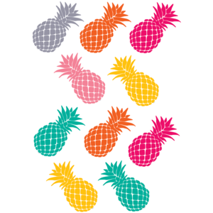 CUT OUT:  TROPICAL PINEAPPLES  30 PC - Creative Kids