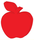 CUT OUTS:  EXTRA LARGE RED APPLE 8"x10" 15 PACK - Creative Kids