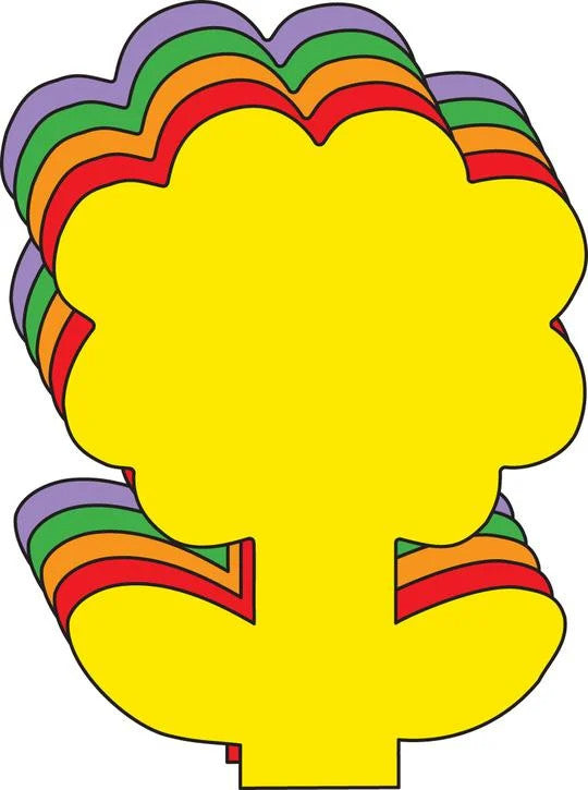 CUT-OUTS: FLOWER 5.5"X5.5" 31 PACK