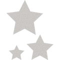 CUT OUTS:  GLITTER STARS ACCENTS SILVER  3 ASSORTED SIZES 30  PACK - Creative Kids
