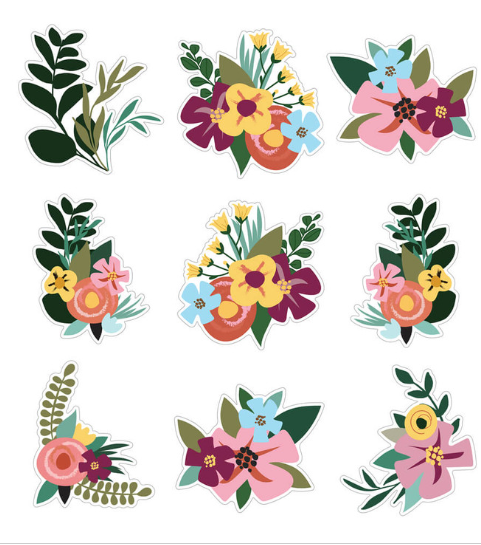 CUT OUTS: GROW TOGETHER JUMBO FLOWERS 12PC ASSORTED - Creative Kids