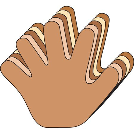 CUT-OUTS: HANDS MULTICULTURAL 5.5" 31 PACK