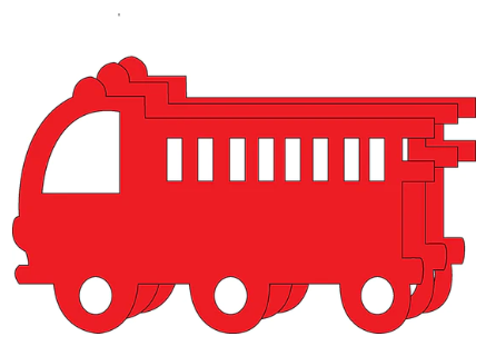 CUT-OUTS: LARGE FIRE TRUCK 31pc - Creative Kids