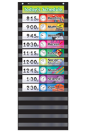 DAILY SCHEDULE POCKET CHART BLACK - Creative Kids