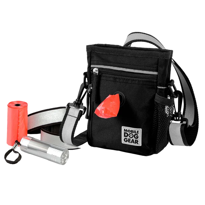 Day/Night Walking Bag,"Black bag with flashlight and waste bag roll"
