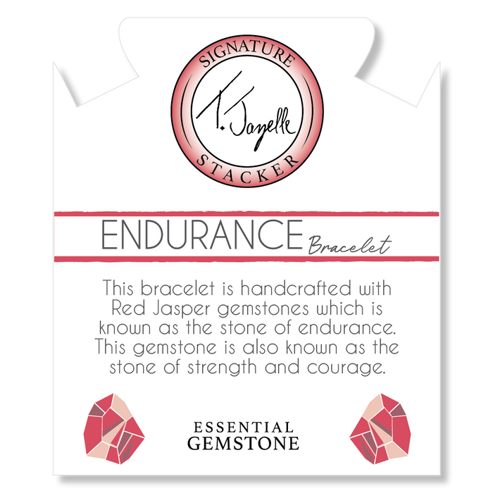Defining Bracelet- Endurance Bracelet with Red Jasper Gemstones