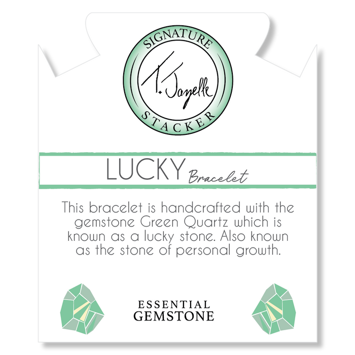 Defining Bracelet- Lucky Bracelet with Green Quartz Gemstones