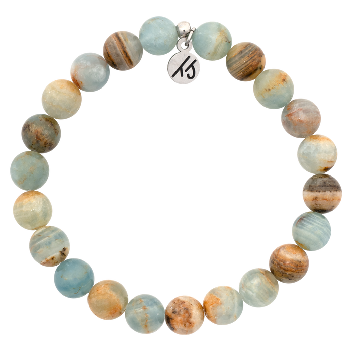 Defining Bracelet- Mindfulness Bracelet with Blue Calcite Gemstones