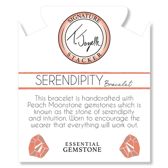 Defining Bracelet- Serendipity Bracelet with Peach Moonstone Gemstones
