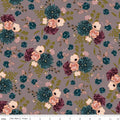Designer Dahlia Rose in Color Stone Rayon Fabric