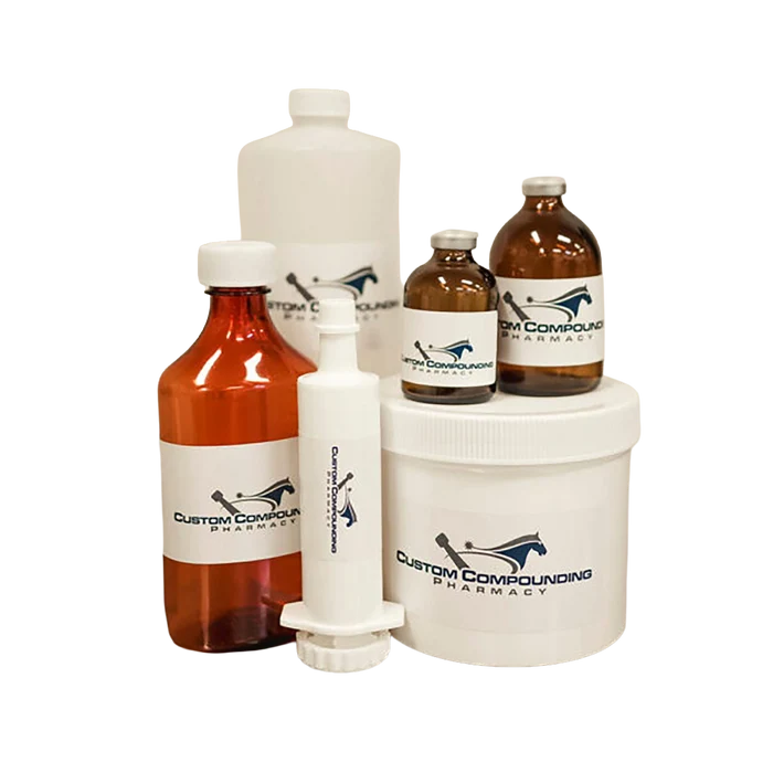 Diclazuril/Levamisole/Vitamin E,"Assorted amber and white medicine bottles with white dosing syringe"