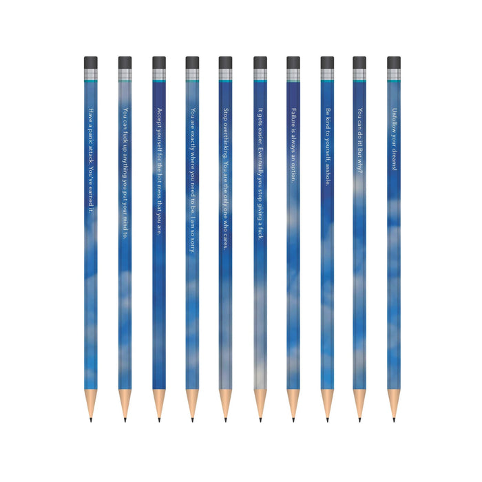 Disappointing Affirmations Pencils - bubblegum market