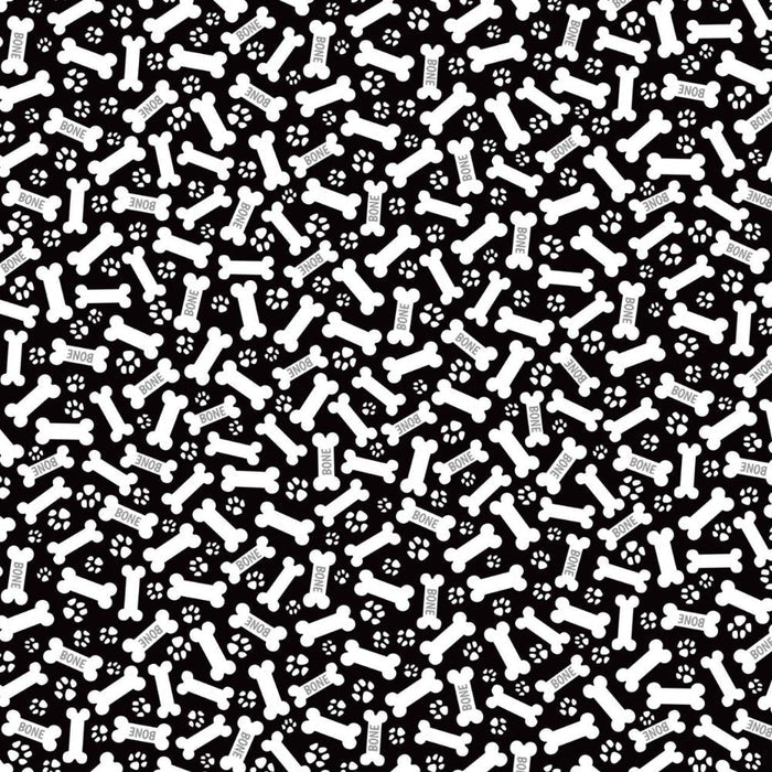 Dog/Cat Bones and Paws Cotton Fabric