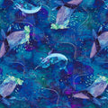 Double Sided Cotton Blanket - Arctic Wonder Arctic Whale Watch Metallic Cotton